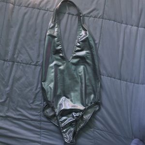 American Apparel shiny bodysuit